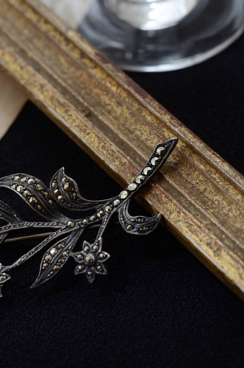 シルバー・マーカサイト ブローチ.13 ヴィンテージジュエリー アクセサリー