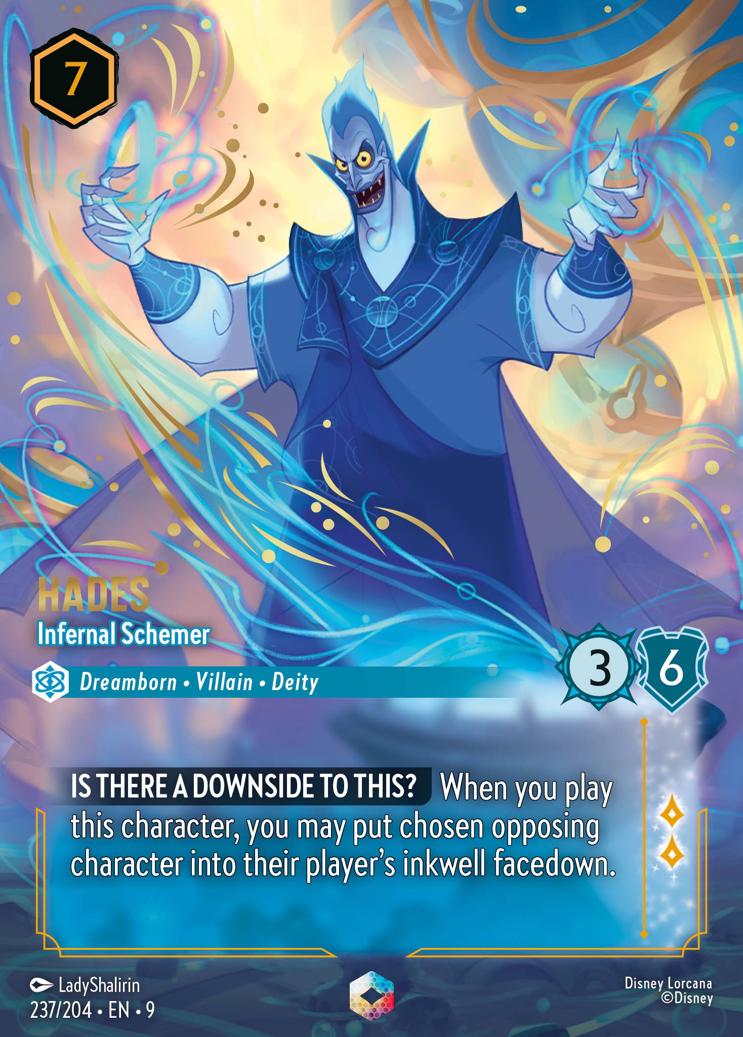 Hades - Infernal Schemer - Enchanted 237/204 » Disney Lorcana Card