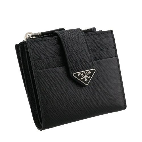 プラダ 二つ折り財布 メンズ SAFFIANO TAB ブラック PRADA 2MC066 2DYG