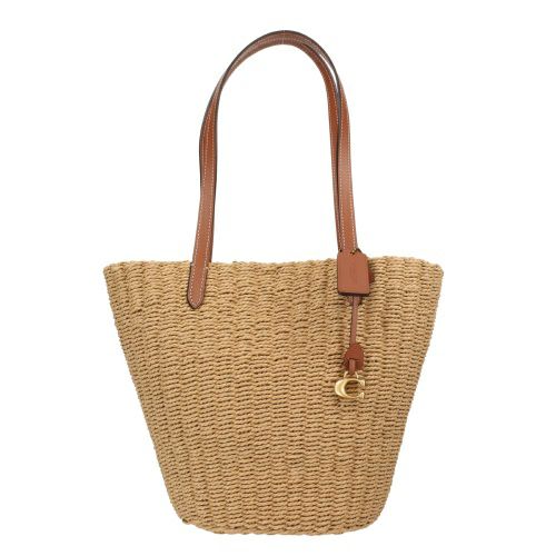 コーチ トートバッグ レディース ストロー トート ブラウン COACH