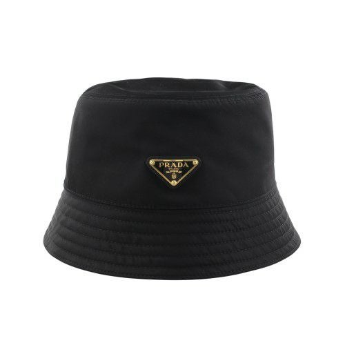 プラダ 帽子 バケットハット レディース トライアングル ロゴ ブラック