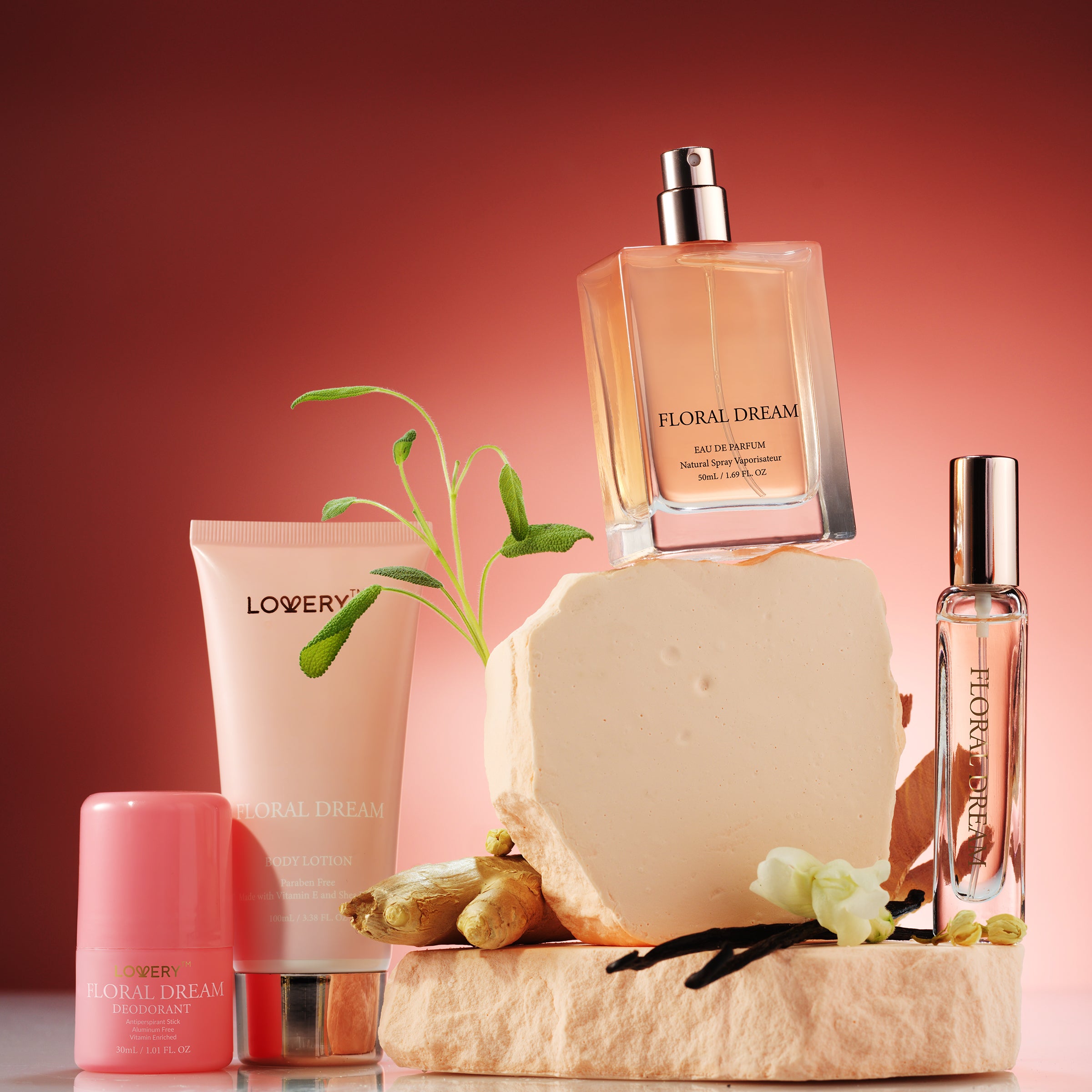 Floral Dream Bath & Body 4pc Women's Valentine's Day Gift Set - Lovery