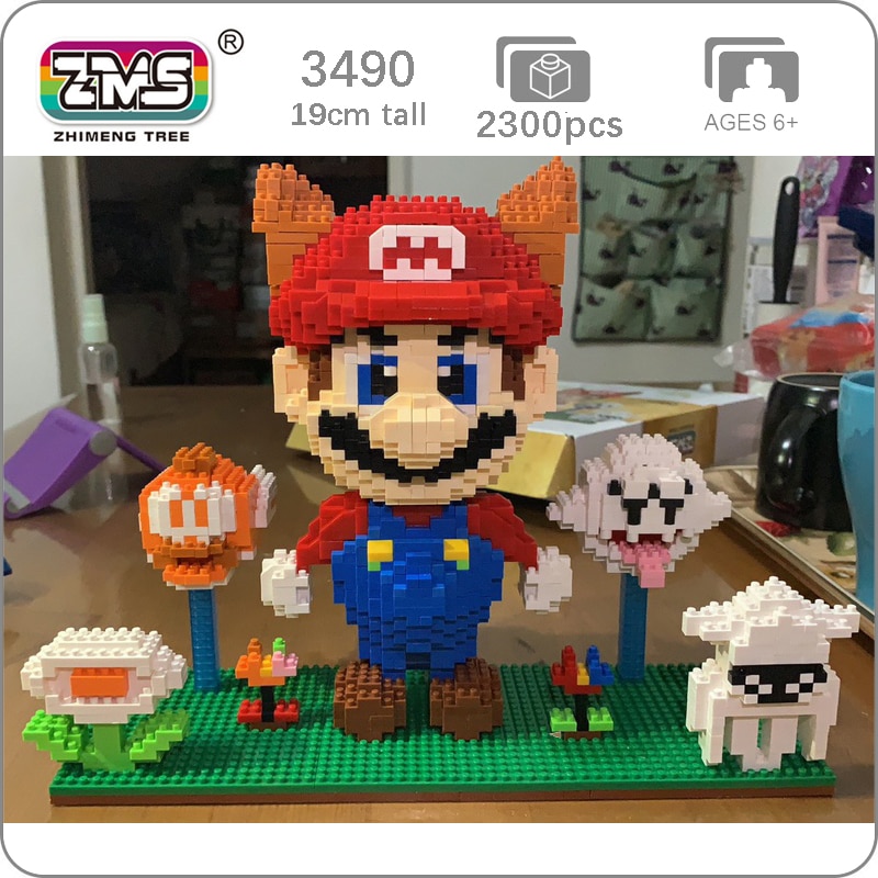 ZMS 3490 Super Mario Tanooki Mario and Ghost - LOZ Blocks Official