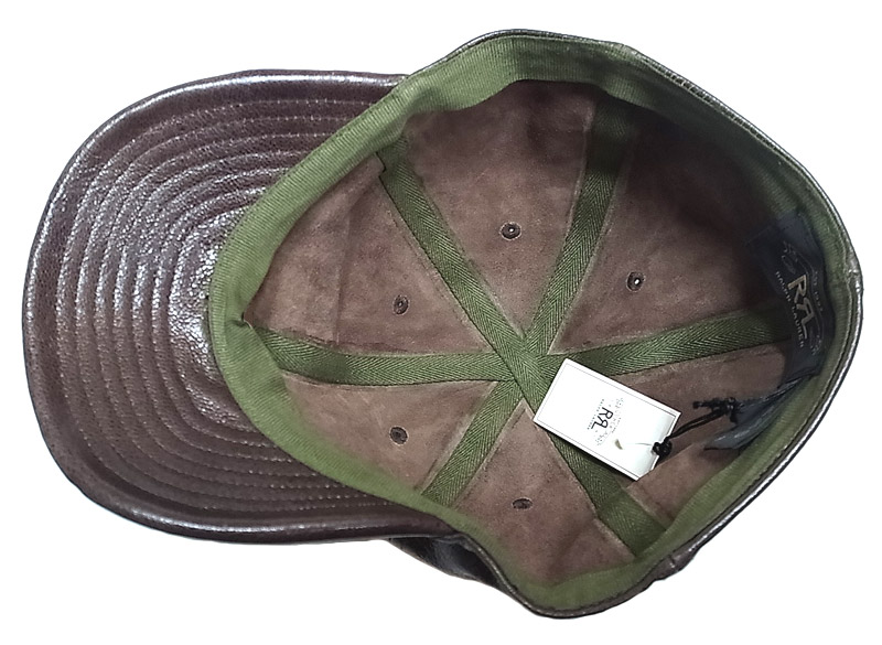 Double RL(RRL) Leather Survice Cap 本革レザー ミリタリー サービス