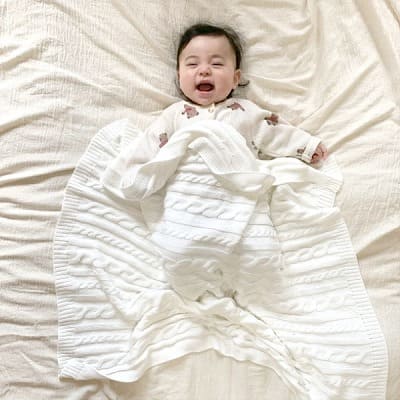 出産祝い用】赤ちゃん(ベビー)ブランケットおくるみ【日本製】シンプル