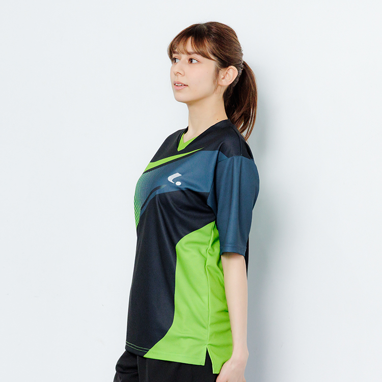 Uni ゲームシャツ(襟なし) XLH341 | ルーセント(LUCENT)