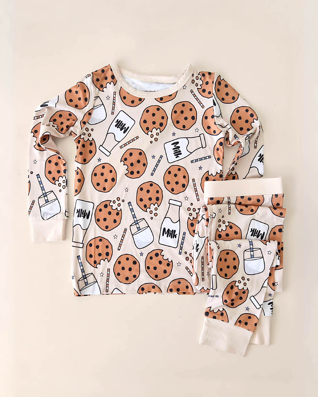 Bamboo Two Piece Set | Milk & Cookies – LUCKY PANDA KIDS