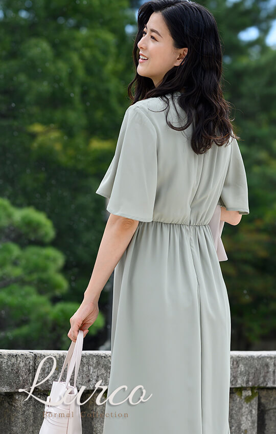 ノーカラーワンピーススーツ ママスーツ レディース 入園式 入学式 卒