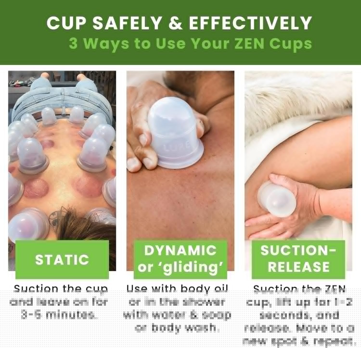 ZEN Cupping Therapy Set - 6 Cups, Clear – Lure Essentials