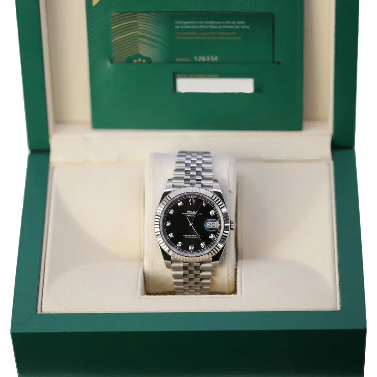 Rolex Datejust 126334-0012 Black Diamond Jubilee 41mm Stainless