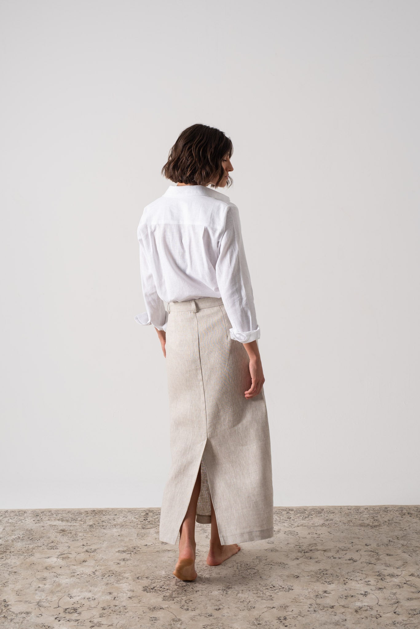 La Classica Linen Shirt White - LUXMII