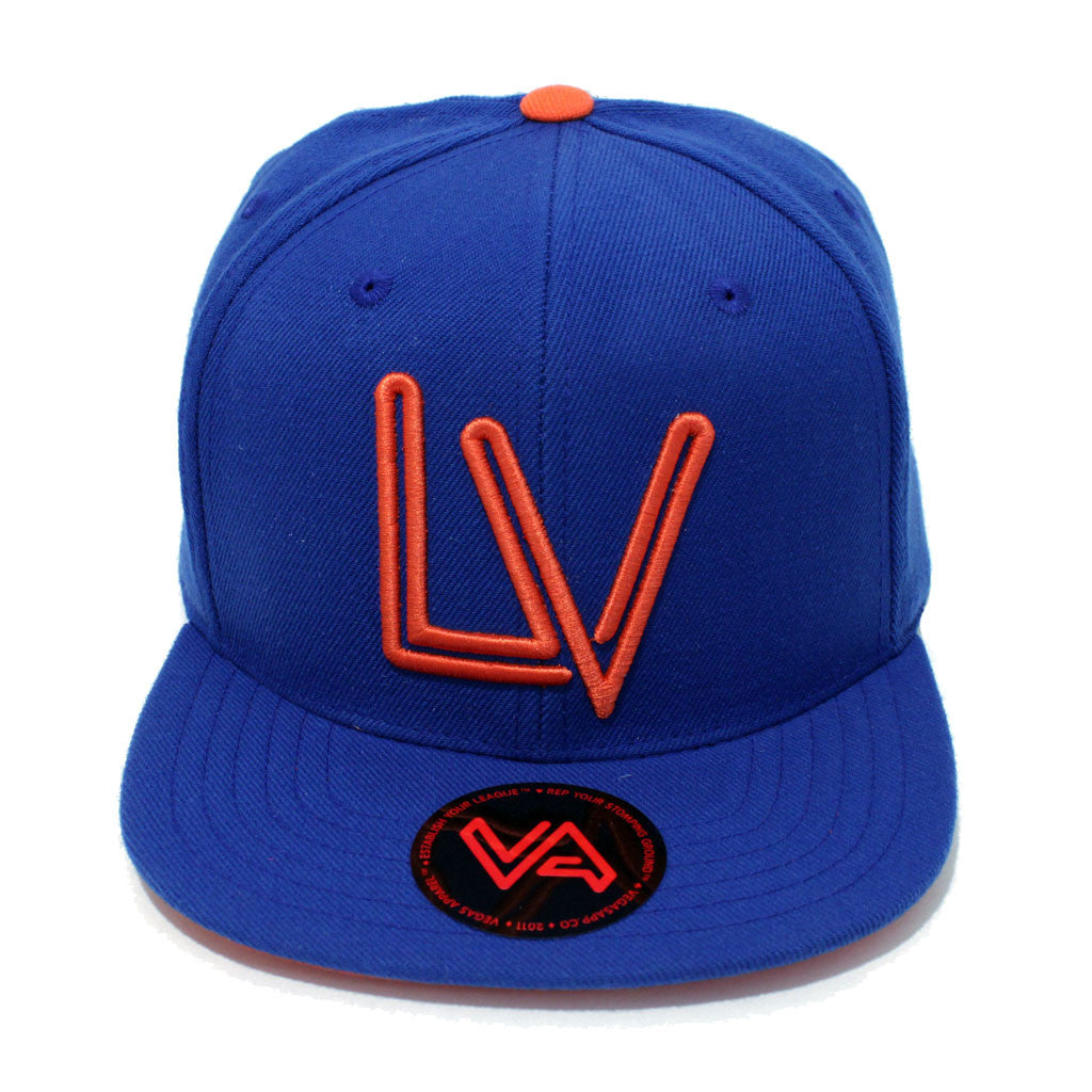 LV Neon Blue/Orange Snapback. LVCK.com