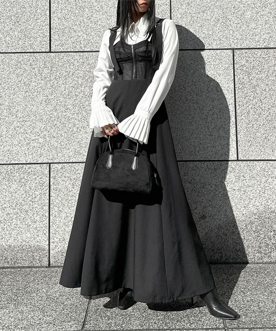 ジップビスチェフレアワンピース | LVEU.（ラブユ.）