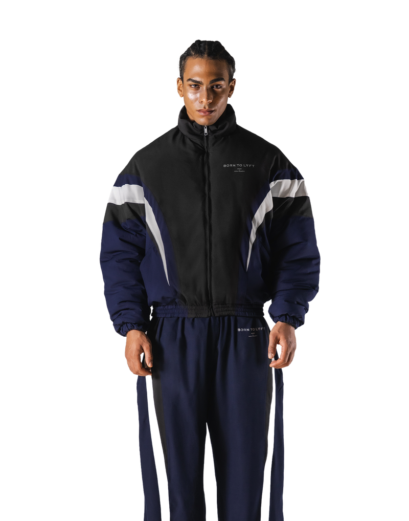SWITCH LAYER™ 2Line TRACK | BLACK Puffer Jacket V.2 - Navy – LÝFT