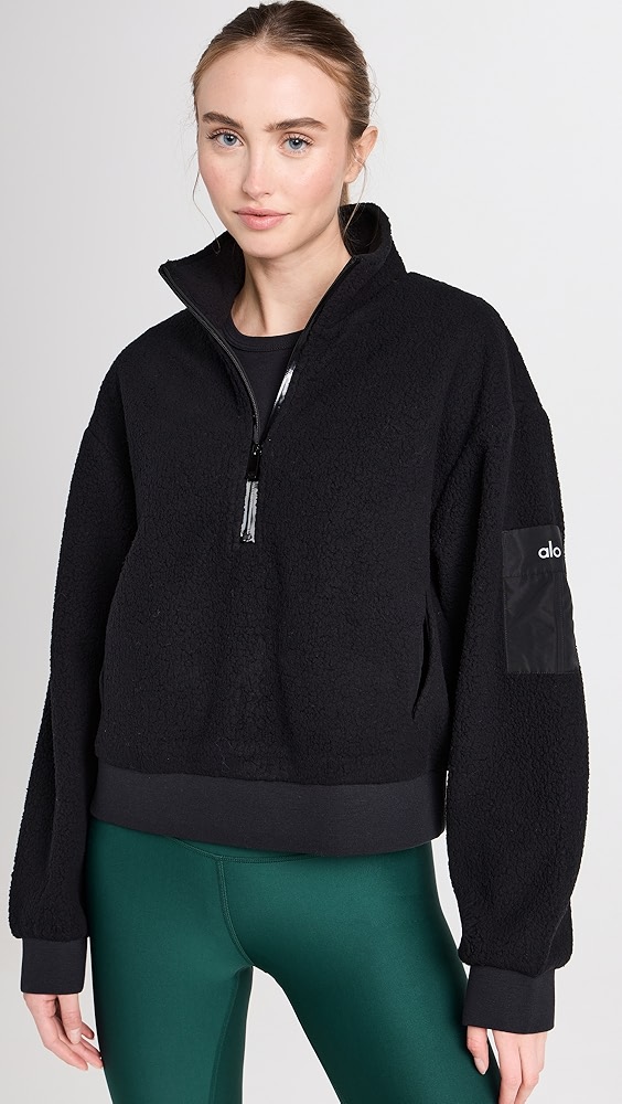 Alo Yoga Micro Sherpa Solstice Coverup Sweatshirt | Shopbop