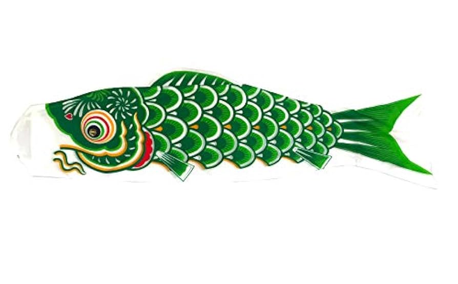 Amazon.co.jp: ミニこいのぼり 単品鯉のぼり (0.9M, 緑)【錦鯉】東洋紡