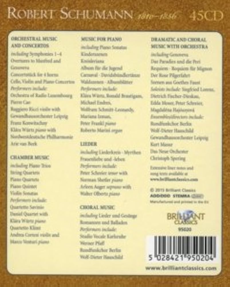 シューマン・エディション（ブリリアント・レーベル）45枚組 Amazon.co
