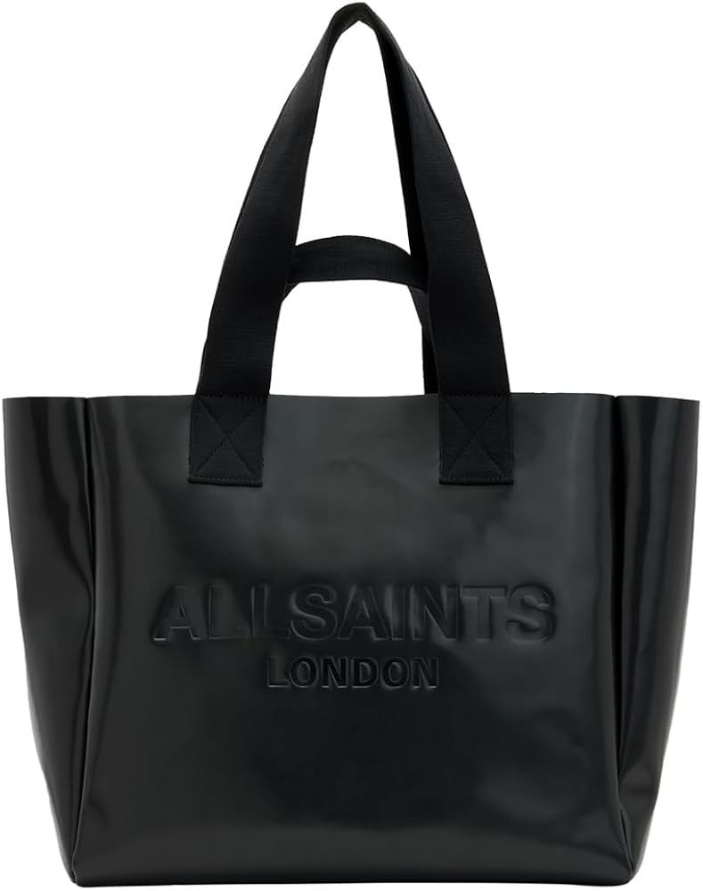 Amazon.com: AllSaints WOMEN'S W054XB IZZY LEATHER TOTE BLACK ONE