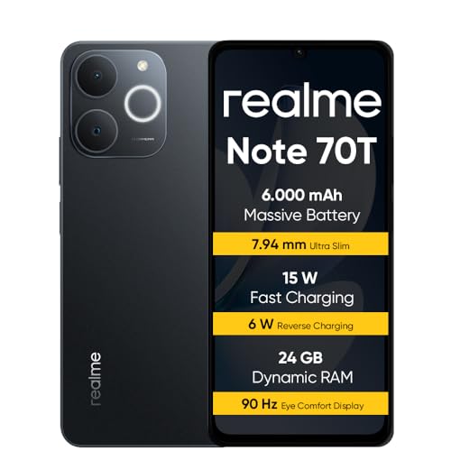 realme Note 70T 4GB/128GB ブラック realme Note 70T 4GB/128gb