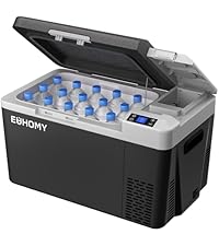 Amazon.co.jp: EUHOMY 車載冷蔵庫 35L 大容量 ポータブル冷蔵庫 2室