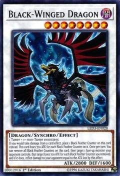 Amazon.co.jp: 遊戯王 LED3-EN028 ブラックフェザー・ドラゴン Black