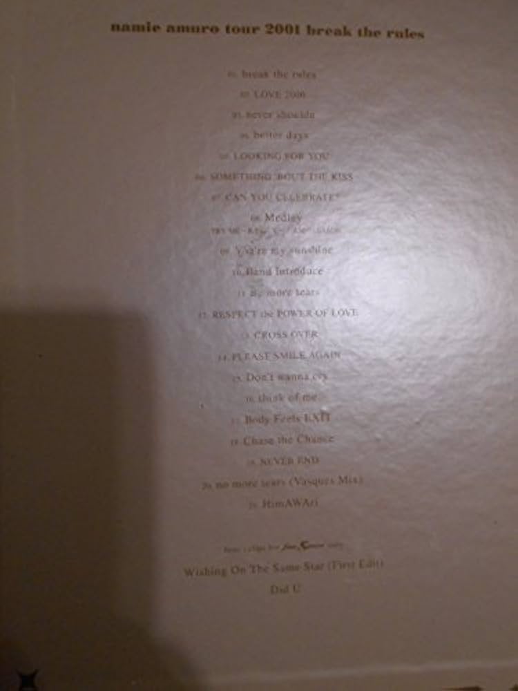 Amazon.co.jp: FC限定 安室奈美恵 DVD 「namie amuro tour 2001 break
