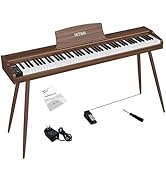 Amazon | IKTMI 電子ピアノ 88鍵盤 ペダル付き 木製 電子 ピアノ 88鍵