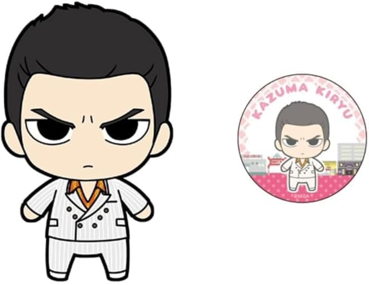 Amazon.co.jp: 龍が如く 0 桐生一馬 ぬいぐるみ＆缶バッジセット