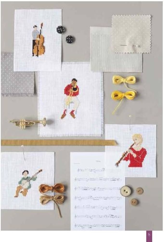 Amazon | MANGO 「MUSIQUE ET MELODIES」 クロスステッチ図案・作品集