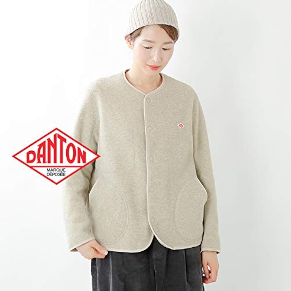 Amazon | (ダントン)DANTON ノーカラーフリースジャケット 36 マーブル