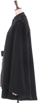 Amazon | [アクシーズファム] ダブルボタンケープコート TS441X45 黒 F