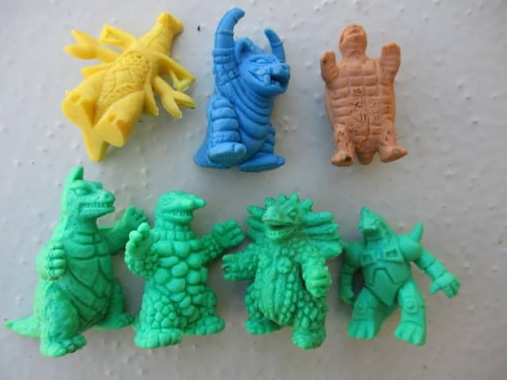 Amazon | ガチャ 当時物 ウルトラ怪獣 ガメラ怪獣 消しゴム人形 計7点