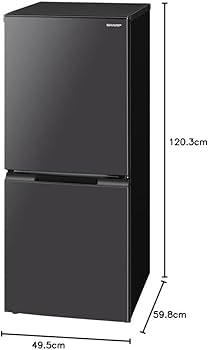 Amazon.co.jp: シャープ(SHARP) 冷蔵庫 SJ-D15J-H 幅49.5cm 152L 扉の