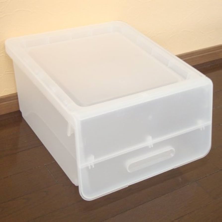 Amazon｜前開き収納ボックス 浅型 クリア｜収納ケース・ボックス