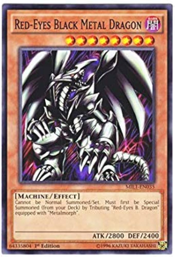 Amazon.co.jp: 遊戯王 英語版 MIL1-EN035 Red-Eyes Black Metal Dragon