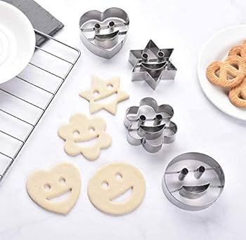 Amazon | Drawihi 4点セット かわいい 型抜き クッキー型 スマイリー