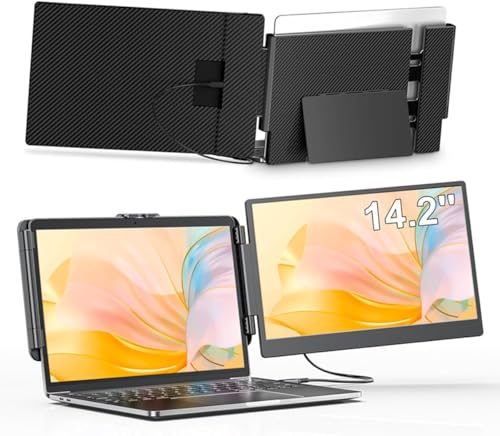 Laptomo - S3 ノートパソコン デュアルモニター14インチ FHD 1080P IPS