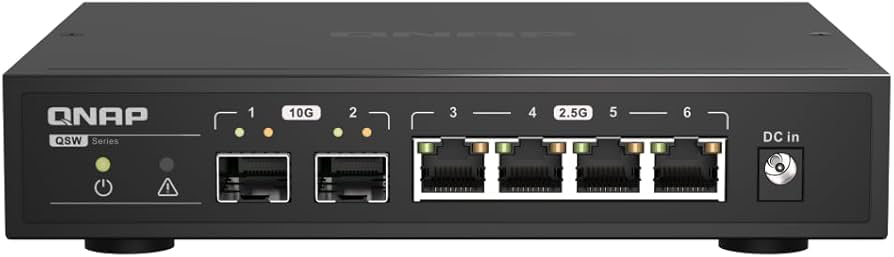 Amazon.com: QNAP QSW-2104-2S-A-US: 2.5GbE RJ45 & 10G SFP+ Plug