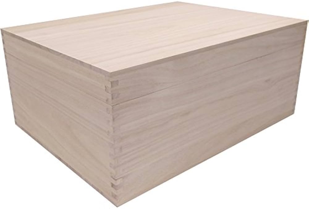 Amazon｜桐箱 高級アリ組（ロッキング）仕様総桐箱 4L-Hサイズ （A3