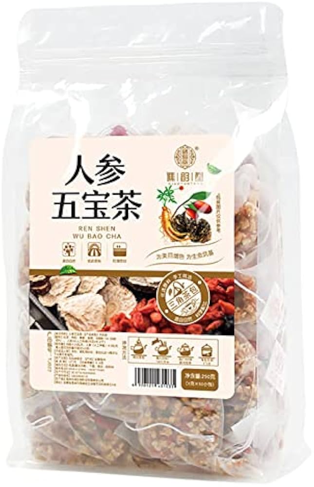 Amazon.com : QIAO YUN TANG Ginseng Five Treasure Tea Ginseng Red