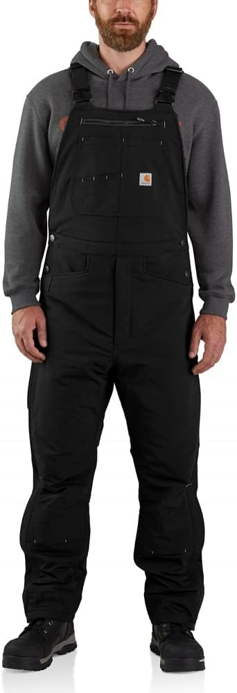 Carhartt Men's Super Dux Relaxed Fit Insulated Bib Overall, Black