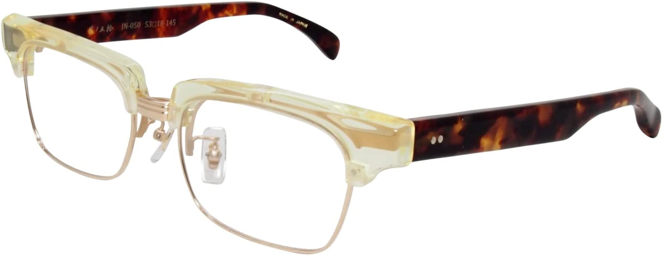 Amazon | [越前國甚六作] 跳ね上げ サーモント ブロー メガネ フレーム