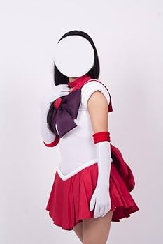 Amazon.co.jp: セーラーマーズレッドワンピースセットアニメコスプレ