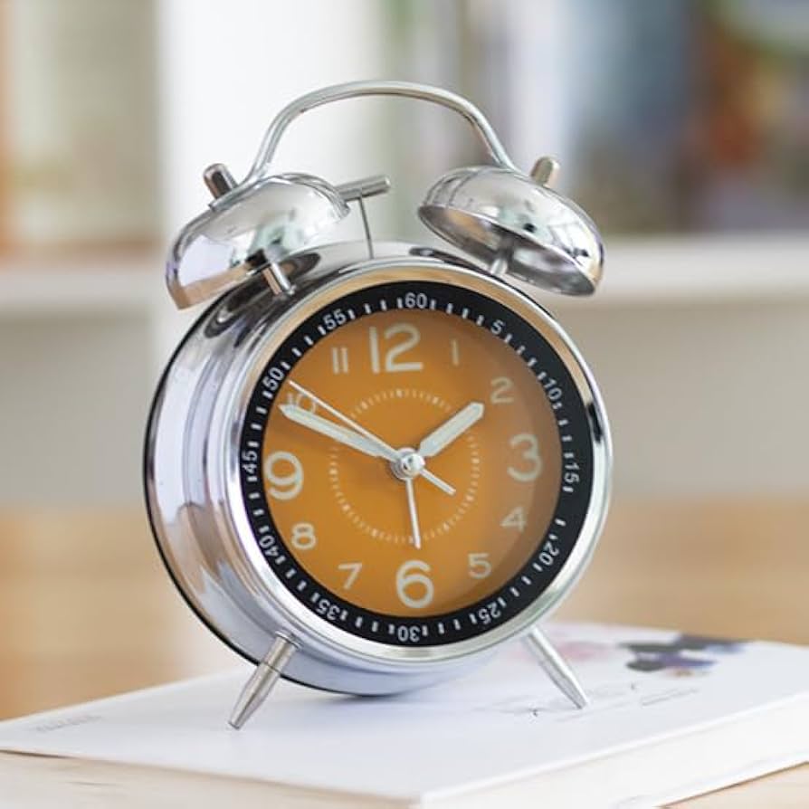 Amazon.co.jp: 爆音目覚まし時計 金属光沢 振動式 目覚ましライト