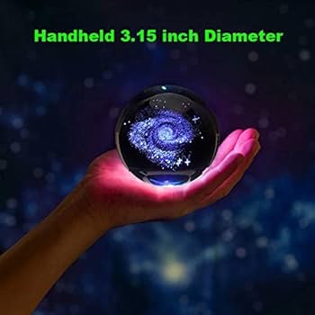 Amazon.com: Zulux Galaxy Crystal Ball - LED Lamp Base, Clear 80mm