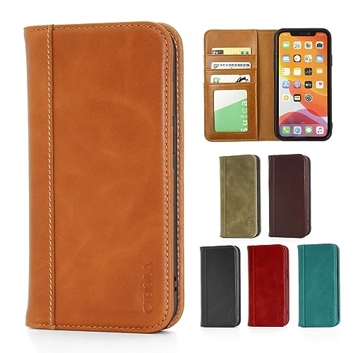 Amazon.co.jp: CIBOLA 高級牛革 iPhone 11 用 手帳型ケース 本革カバー