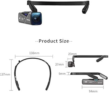 Amazon | Ordro EP7 最新型 4K 60FPS ビデオカメラ ウェアラブル式