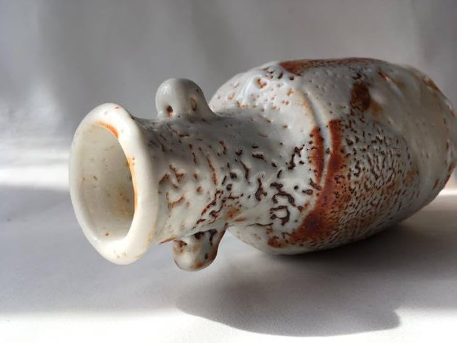 Amazon.co.jp: 志野焼 美濃 仙山窯 安藤日出武 花瓶 花入 共箱 品 : ホビー