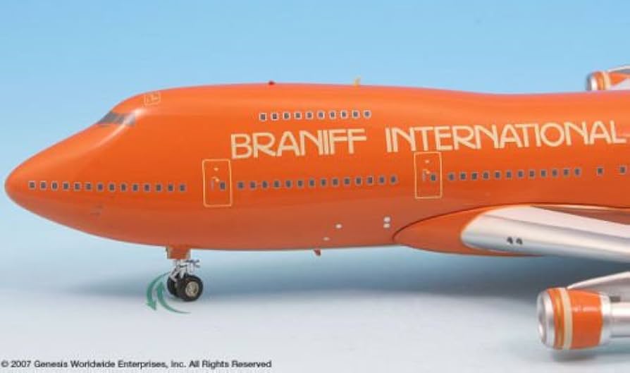 Amazon.com: Flight Miniatures Inflight 200 Braniff Ultra Orange