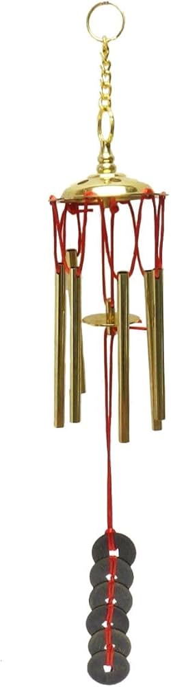 Amazon.co.jp: 風水 六管 風鈴 六柱六帝 古銭 ウィンドベル ウィンド
